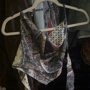 shein Paisley Print Halter Top